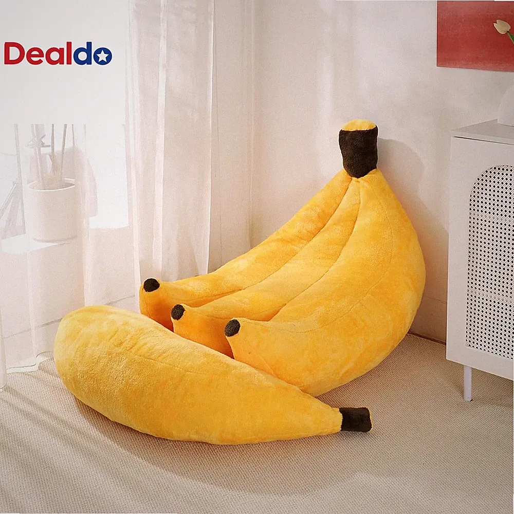 Banana Bean Bag Chair with Ottoman, Floor Sofa Bed with Footrest, Comfy Converti