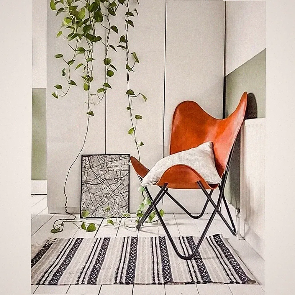 Butterfly Chair Best Quality Comfortable Leather With Stand For Home Decor