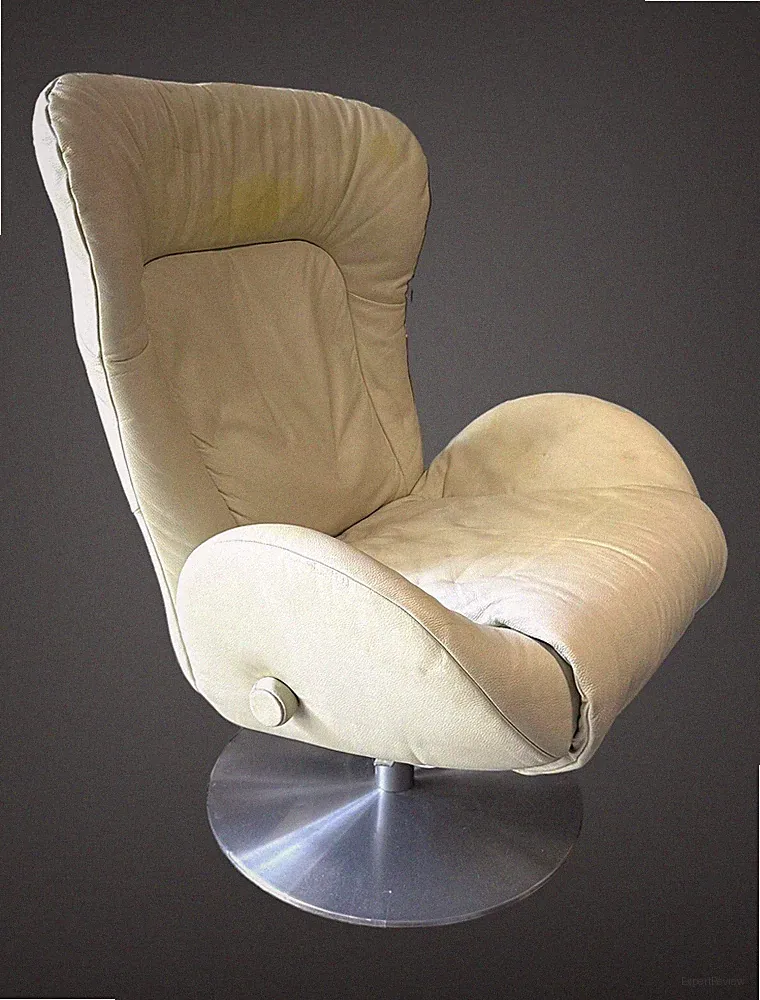 LAFER "AMY" Swivel Recliner - Magnolia White Leather Aluminum Base $4,100+ MSRP