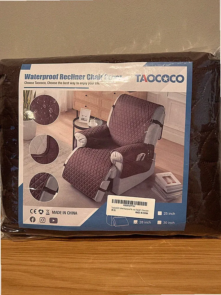 Taococo 28 in Kids Waterproof Recliner Chair Cover (Chocolate)