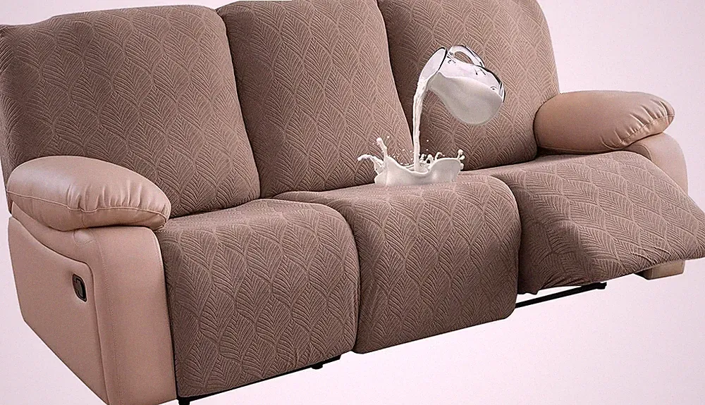 Waterproof Stretch Recliner Sofa Covers - 3 Piece Set for Pets & Kids, Taupe
